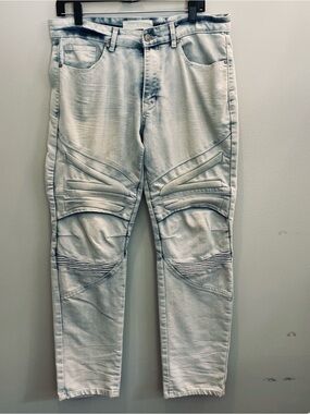 Refinery Republic Moto Biker Jean Light blue, acid-wash denim Moto Men’s 32x30